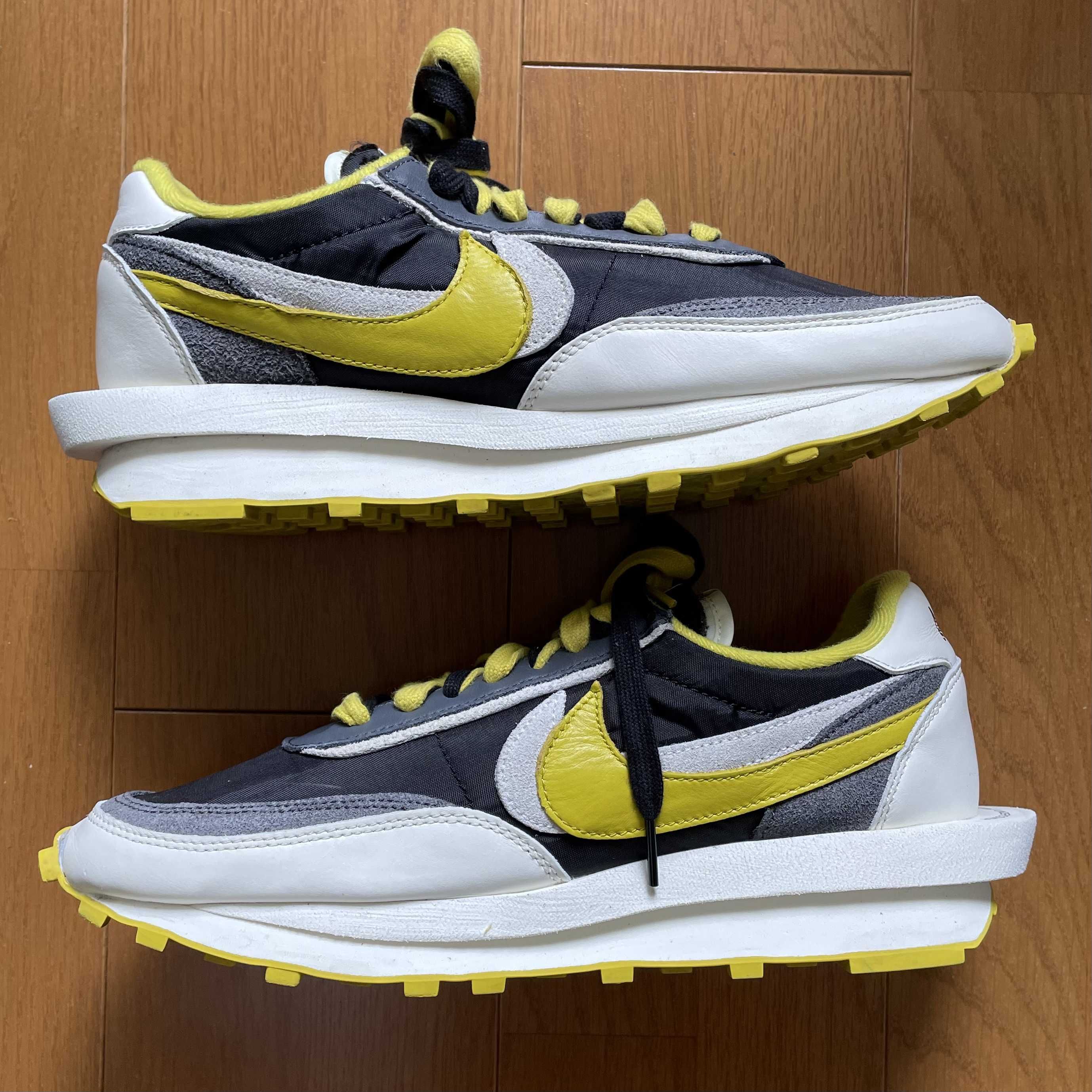 UNDERCOVER × sacai × Nike LD Waffle "Black/Sail-Dark Grey-Bright Citron"
