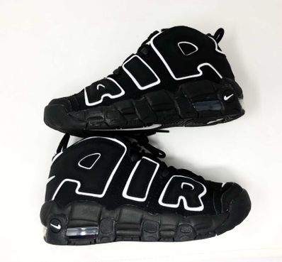 NIKE AIR MORE UPTEMPO GS "BLACK/WHITE"(2020)