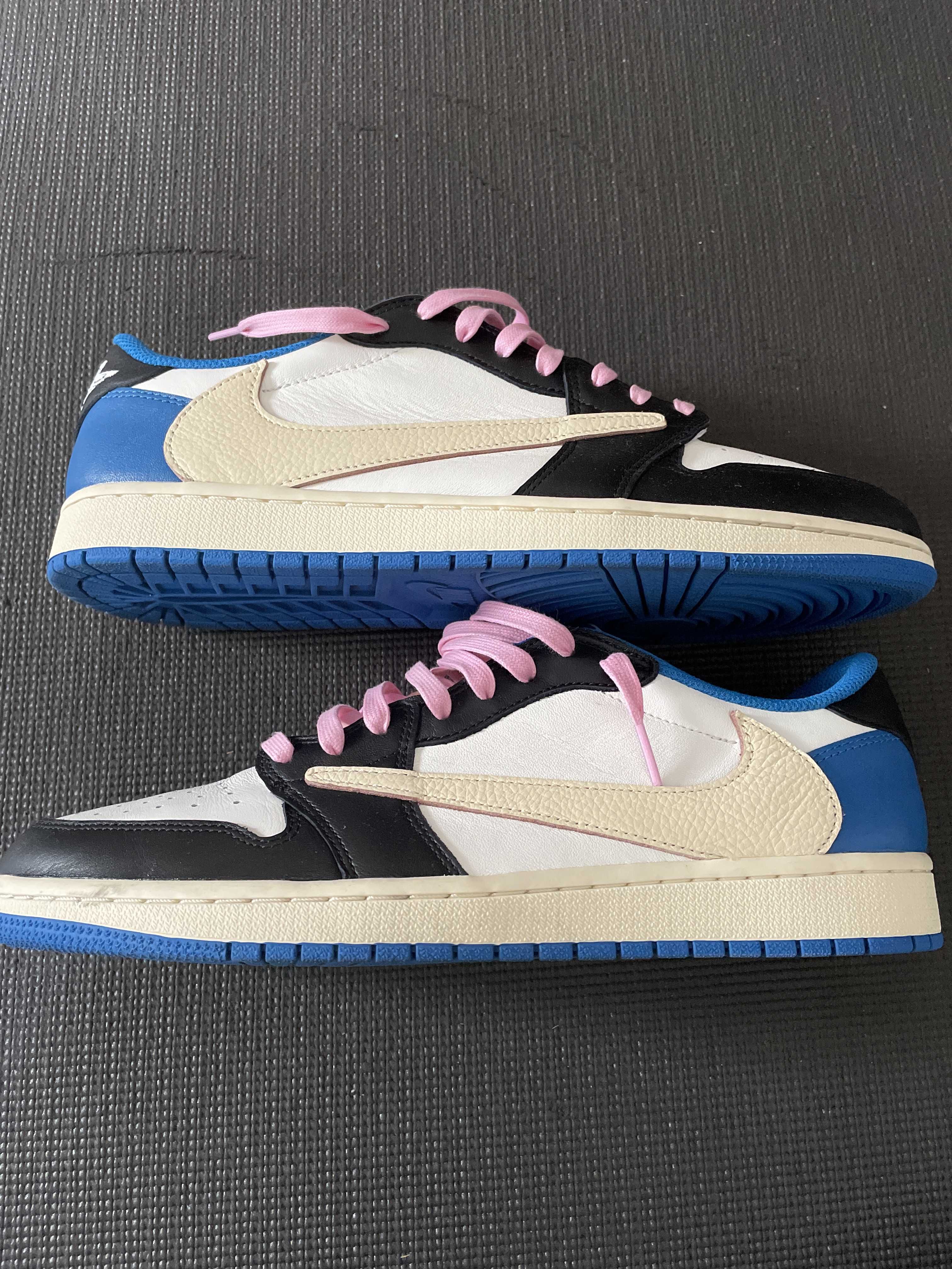Travis Scott × fragment design × Nike Air Jordan 1 Low OG SP "Military Blue"