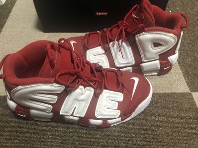 Supreme × Nike Air More Uptempo "White/Red"