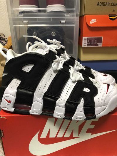 NIKE AIR MORE UPTEMPO "WHITE/BLACK/UNIVERSITY RED"(2020)