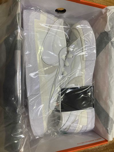 sacai × Nike Blazer Low "White Patent Leather"