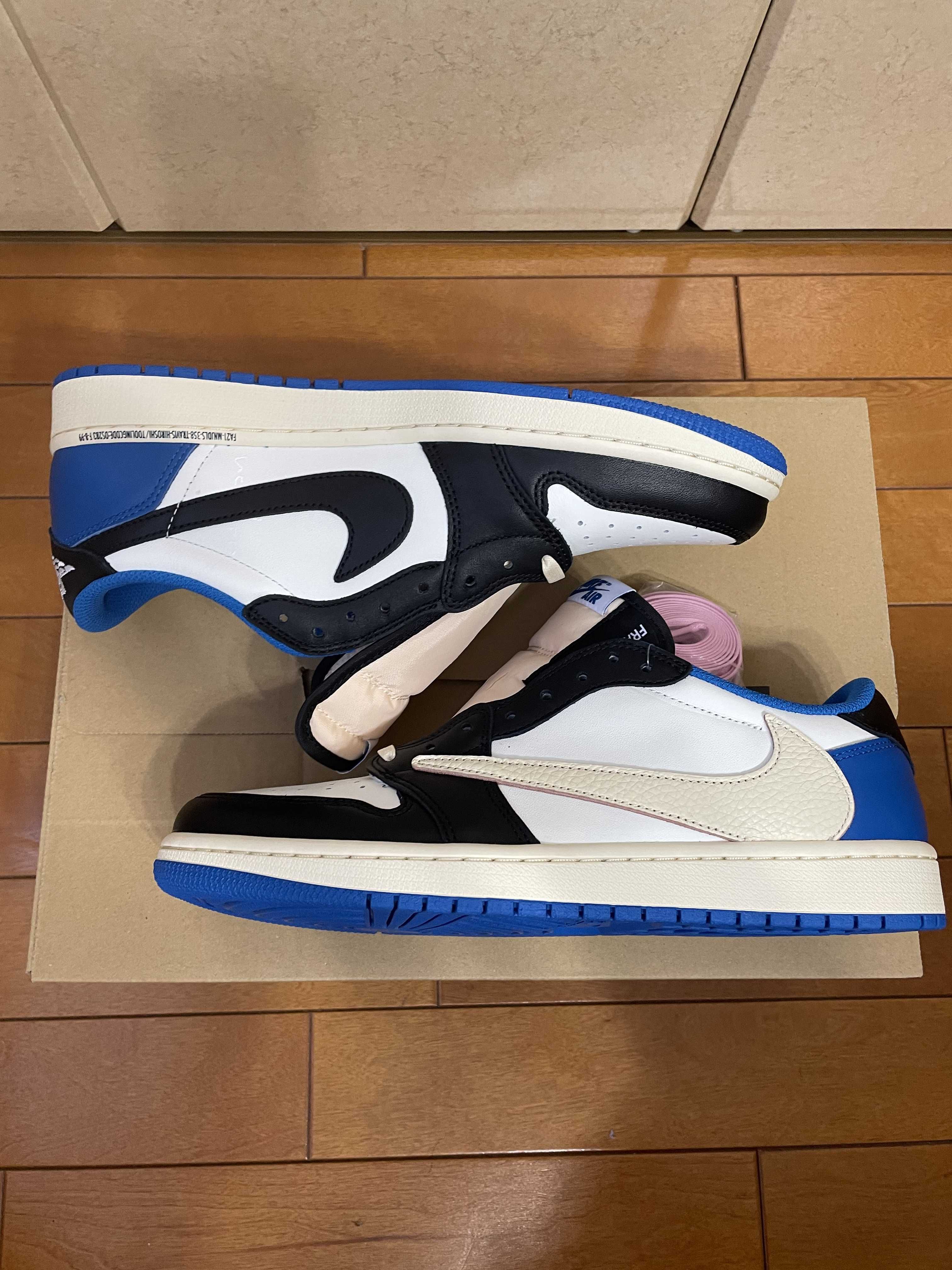 Travis Scott × fragment design × Nike Air Jordan 1 Low OG SP "Military Blue"