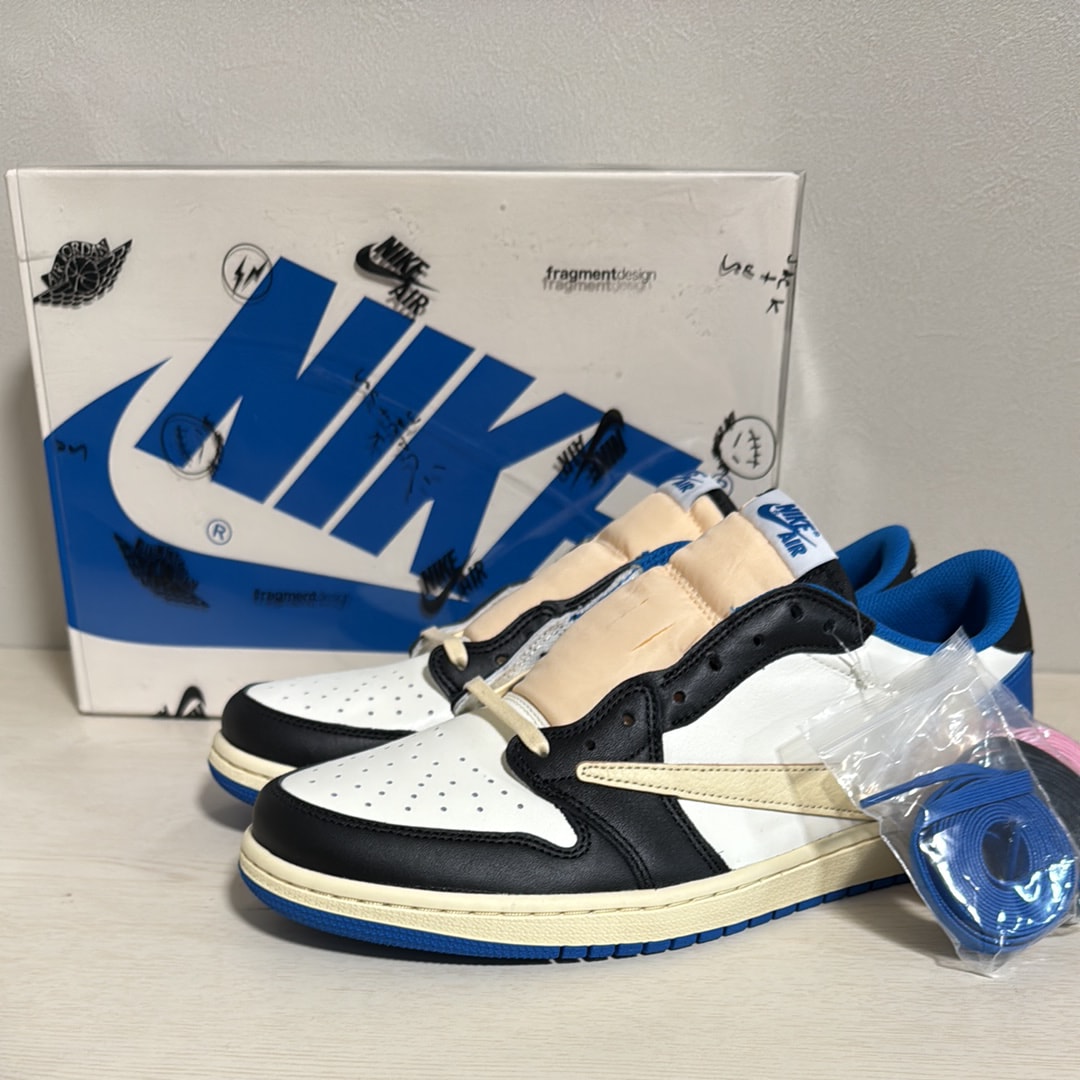 Travis Scott × fragment design × Nike Air Jordan 1 Low OG SP "Military Blue"