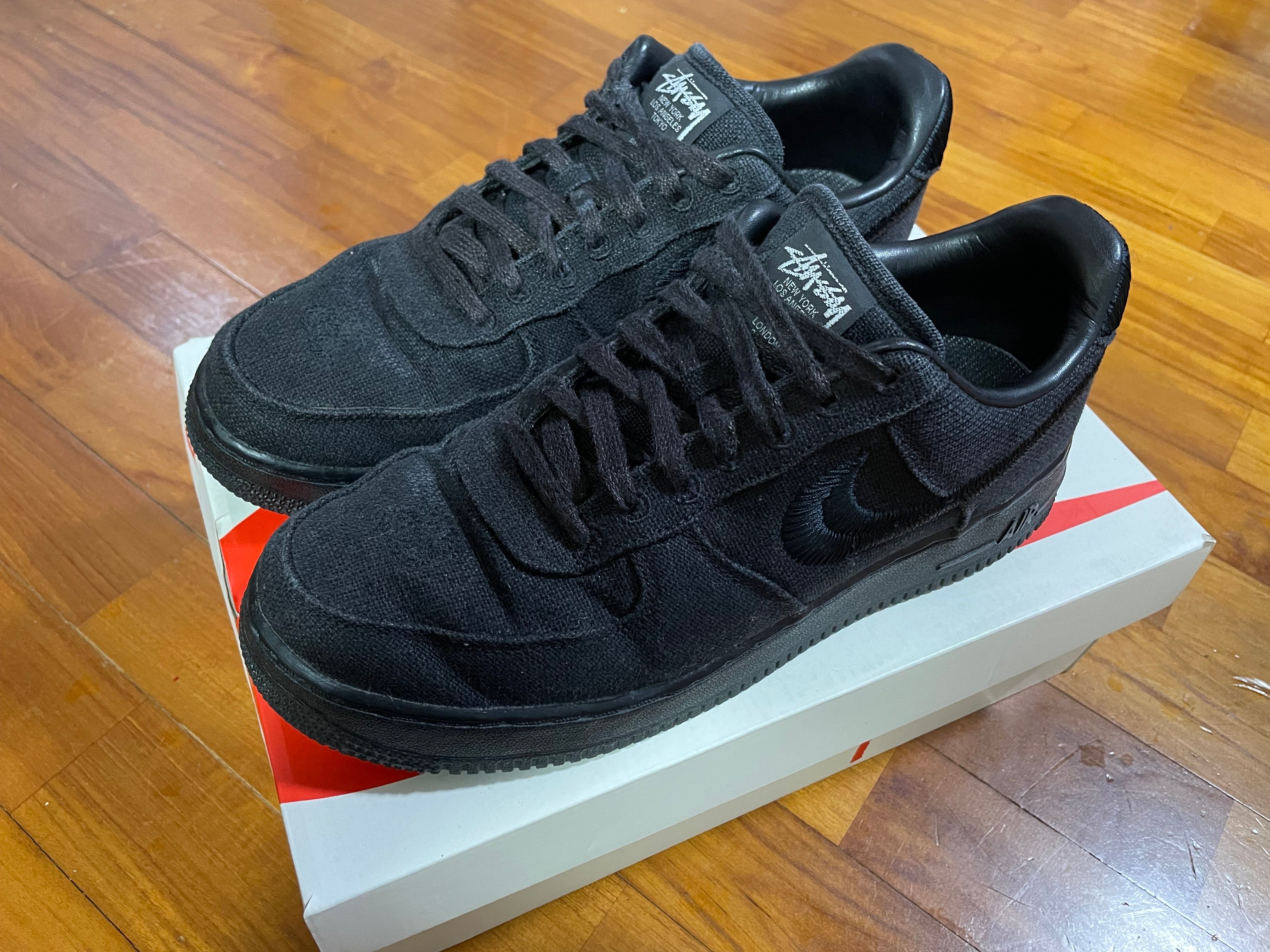 Stussy × Nike Air Force 1 Low "Triple Black"