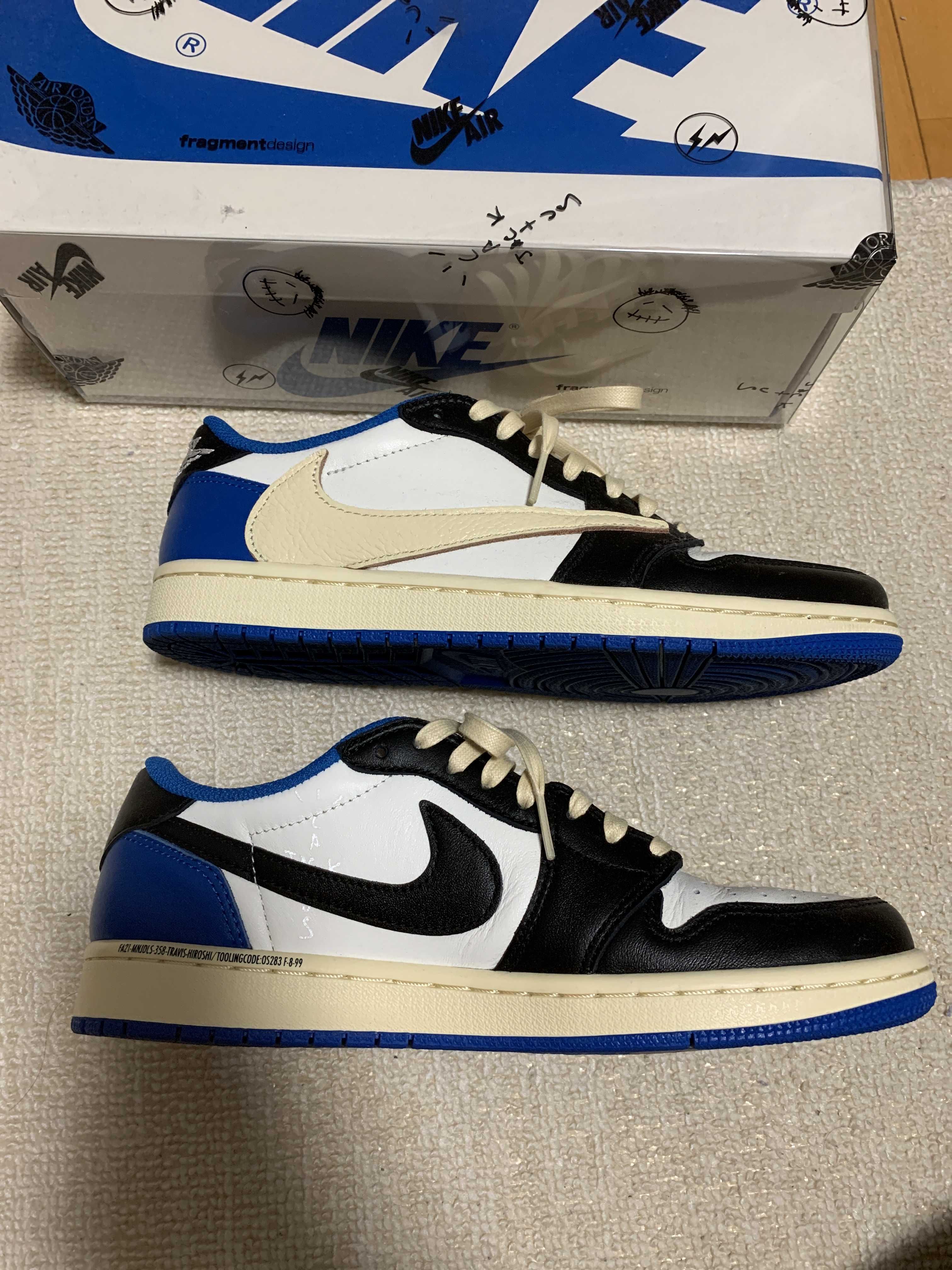Travis Scott × fragment design × Nike Air Jordan 1 Low OG SP "Military Blue"