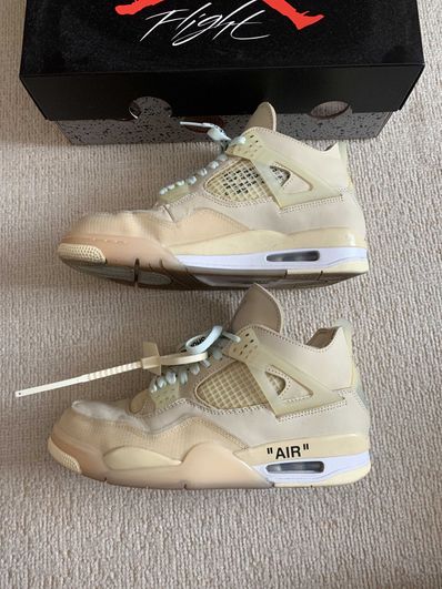 Off-White × Nike Women's Air Jordan 4 SP "Sail"