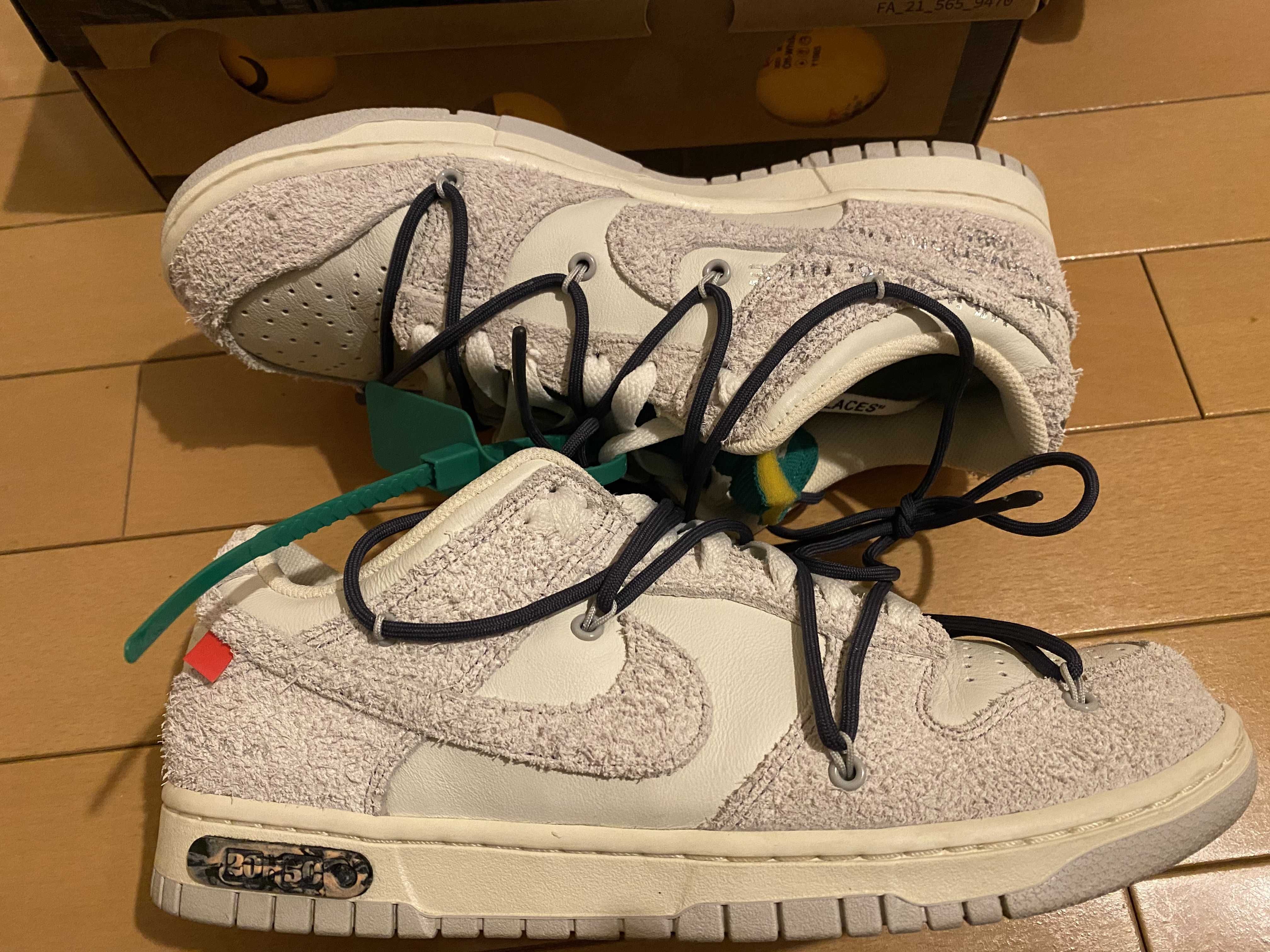 Off-White × Nike Dunk Low "Sail/Neutral Grey/Gridiron"