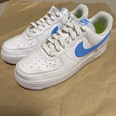 Nike Women's Air Force 1 '07 Next Nature "White/University Blue/White Volt"