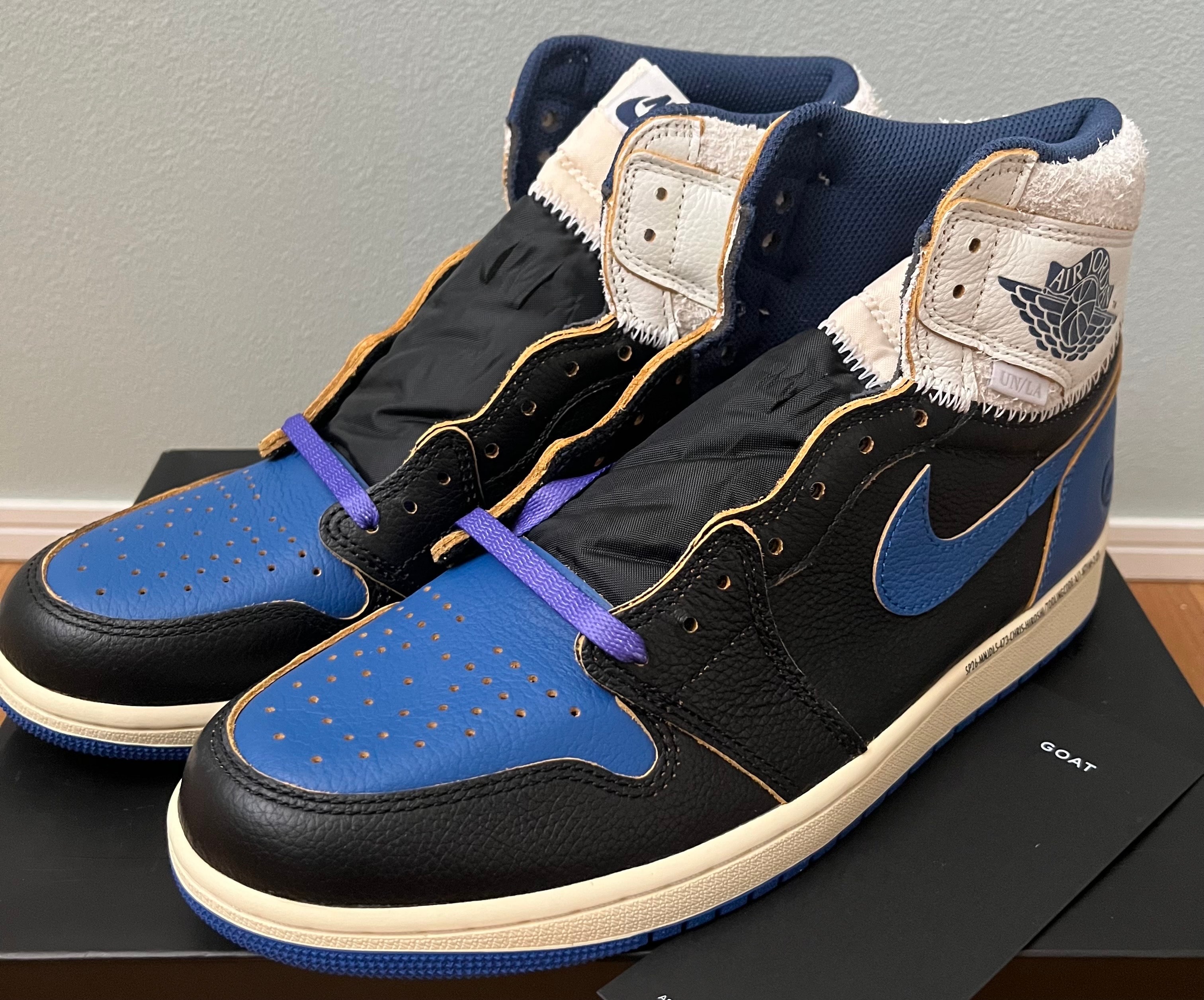 fragment design × UNION × Nike Air Jordan 1 High OG "Sport Royal"