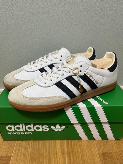 Sporty & Rich × adidas Samba OG "Footwear White"