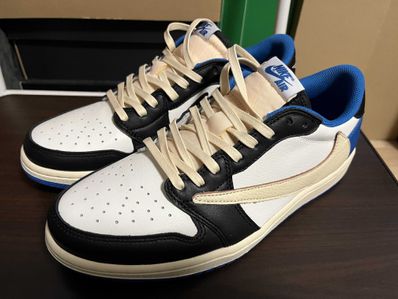 Travis Scott × fragment design × Nike Air Jordan 1 Low OG SP "Military Blue"