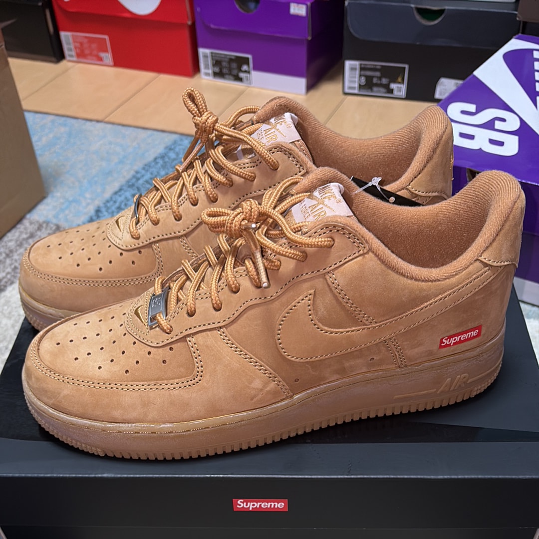Supreme × Nike Air Force 1 Low "Flax/Wheat"