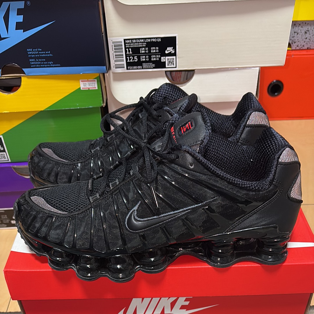 Nike Shox TL "Black/Metallic Hematite/Max Orange/Black"