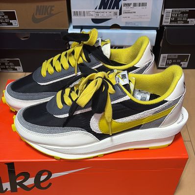 UNDERCOVER × sacai × Nike LD Waffle "Black/Sail-Dark Grey-Bright Citron"