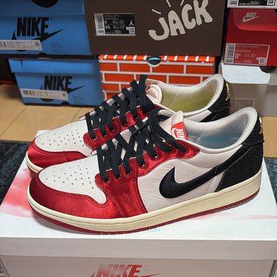 Trophy Room × Nike Air Jordan 1 Low OG "Sail and Varsity Red"