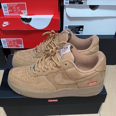 Supreme × Nike Air Force 1 Low "Flax/Wheat"