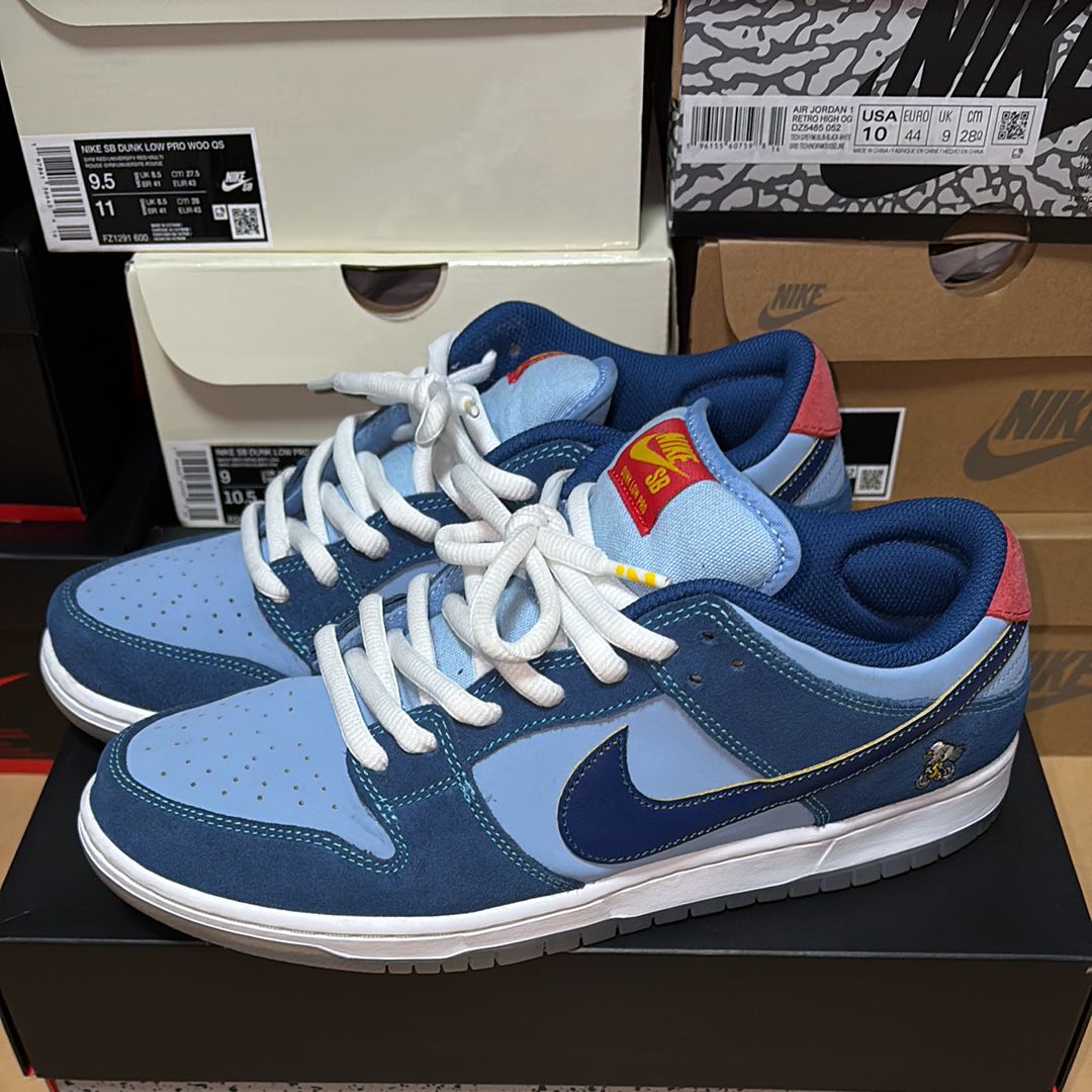 Why So Sad? × Nike SB Dunk Low "Coastal Blue/Speed Yellow-University Red"