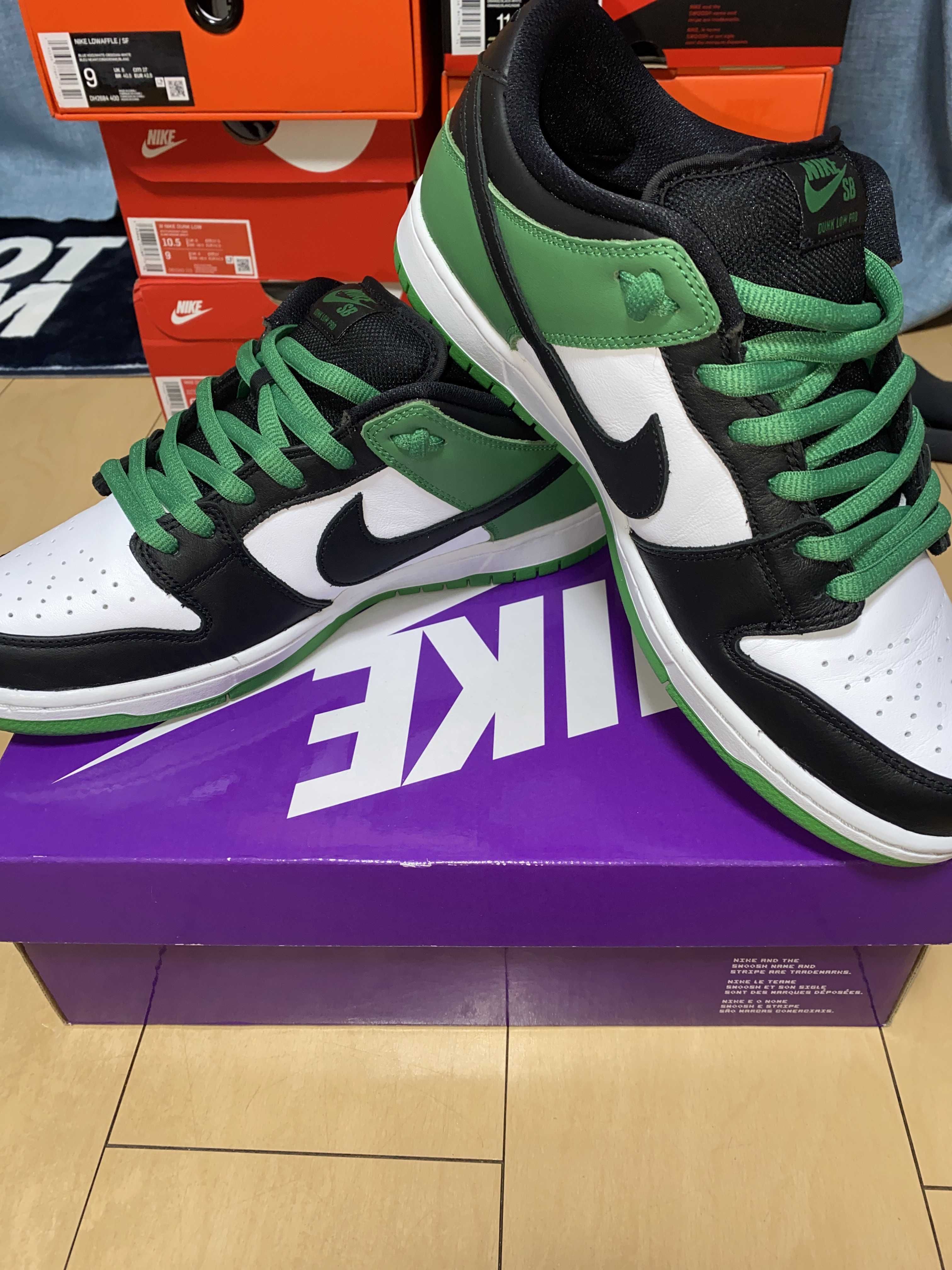 Nike SB Dunk Low Pro "Black and Classic Green"