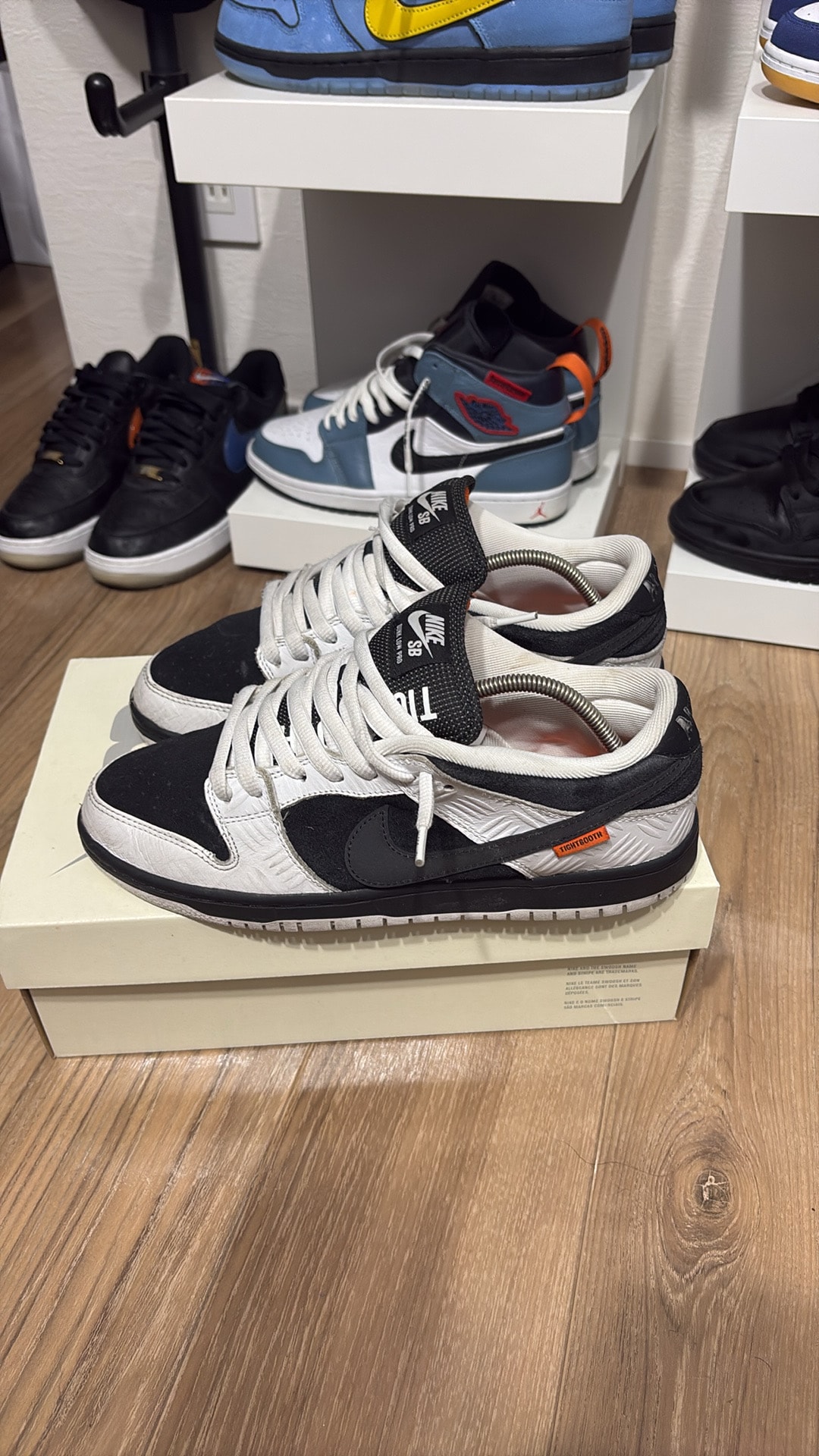 TIGHTBOOTH × Nike SB Dunk Low Pro QS "Black and White"