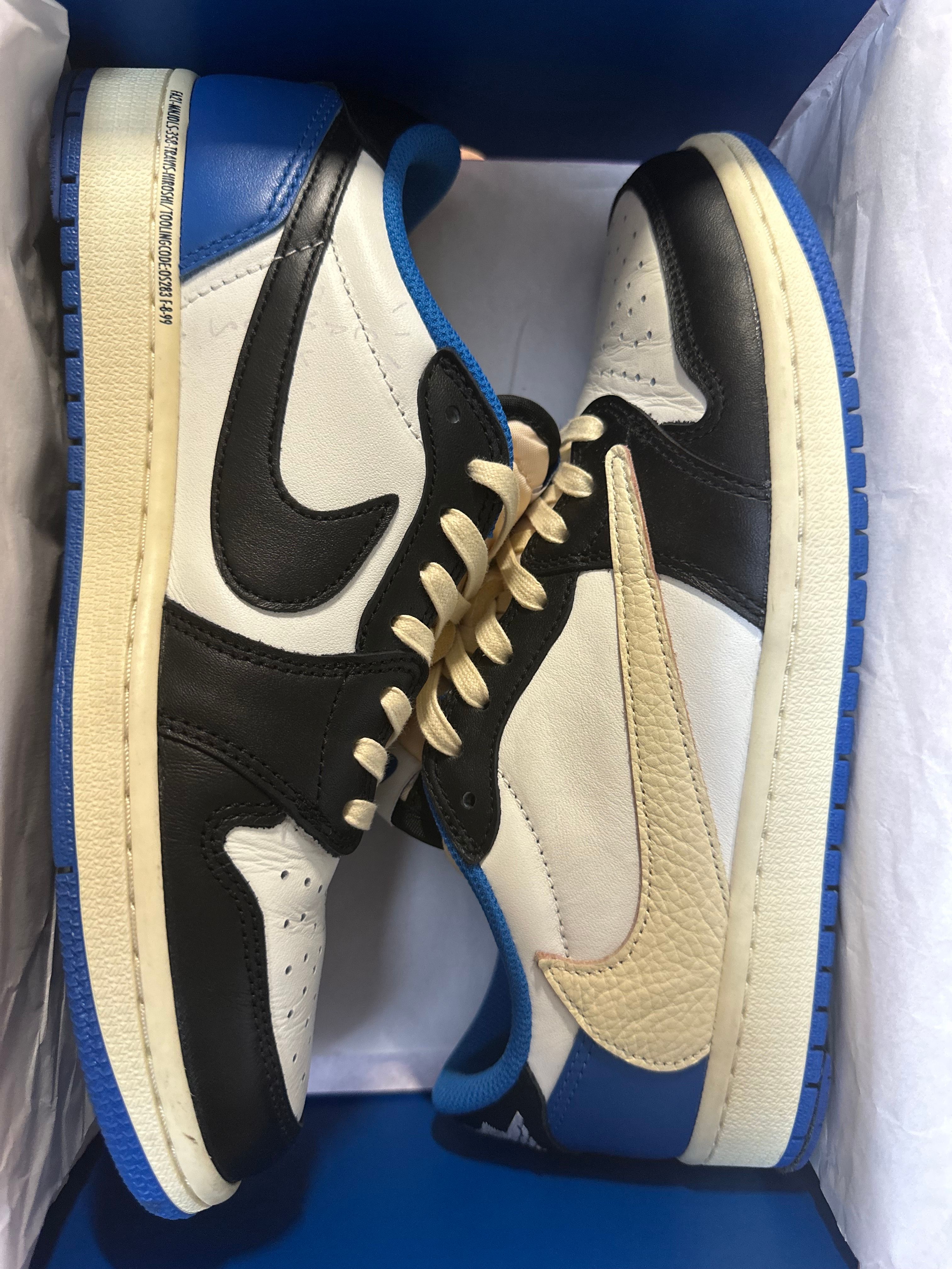 Travis Scott × fragment design × Nike Air Jordan 1 Low OG SP "Military Blue"