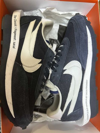 Fragment × sacai × Nike LD Waffle "Blackended Blue"