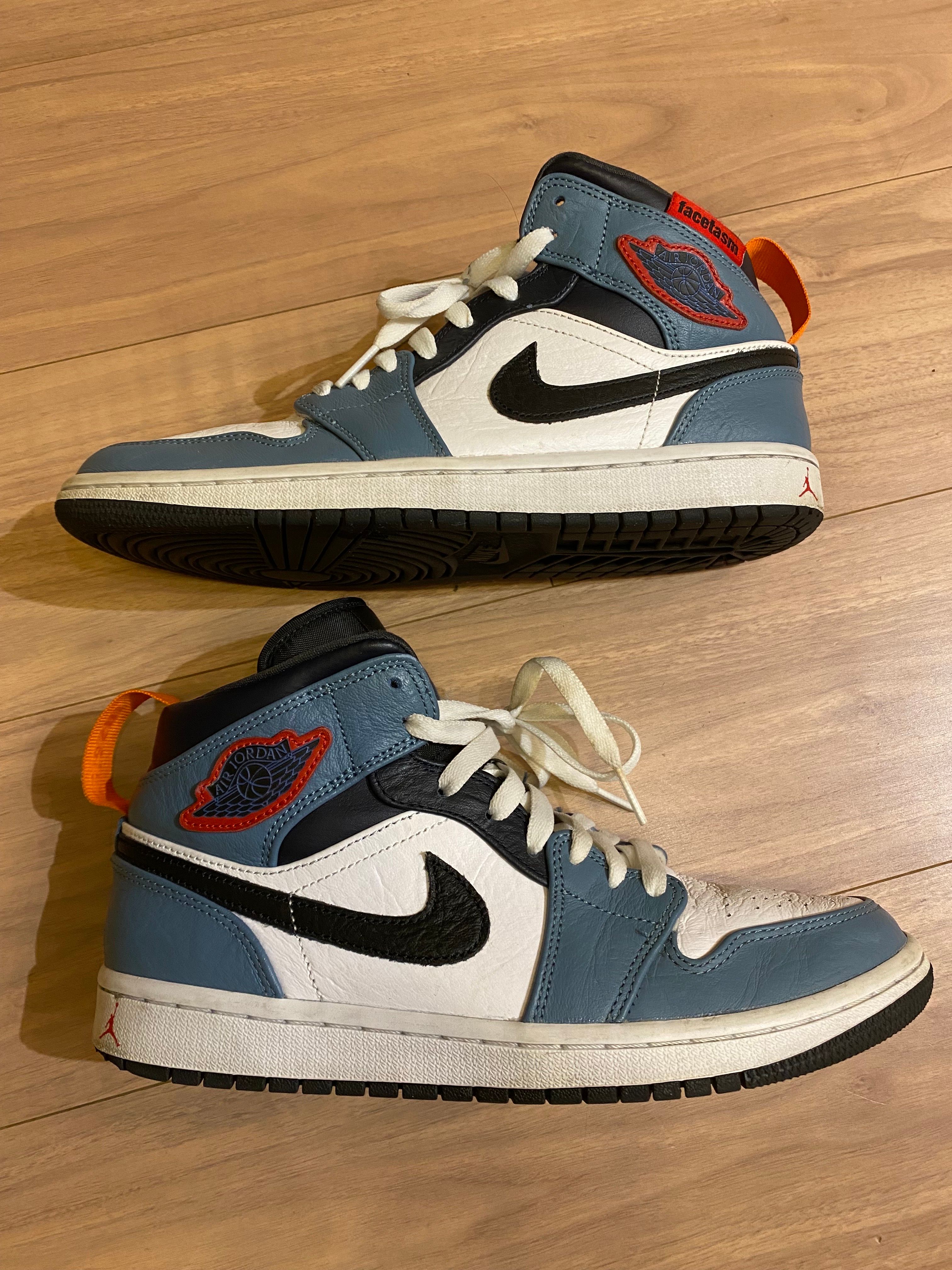 FACETASM × Nike Air Jordan 1 Mid "White/Navy"