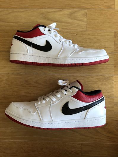 NIKE AIR JORDAN 1 LOW "WHITE/UNIVERSITY RED/BLACK"