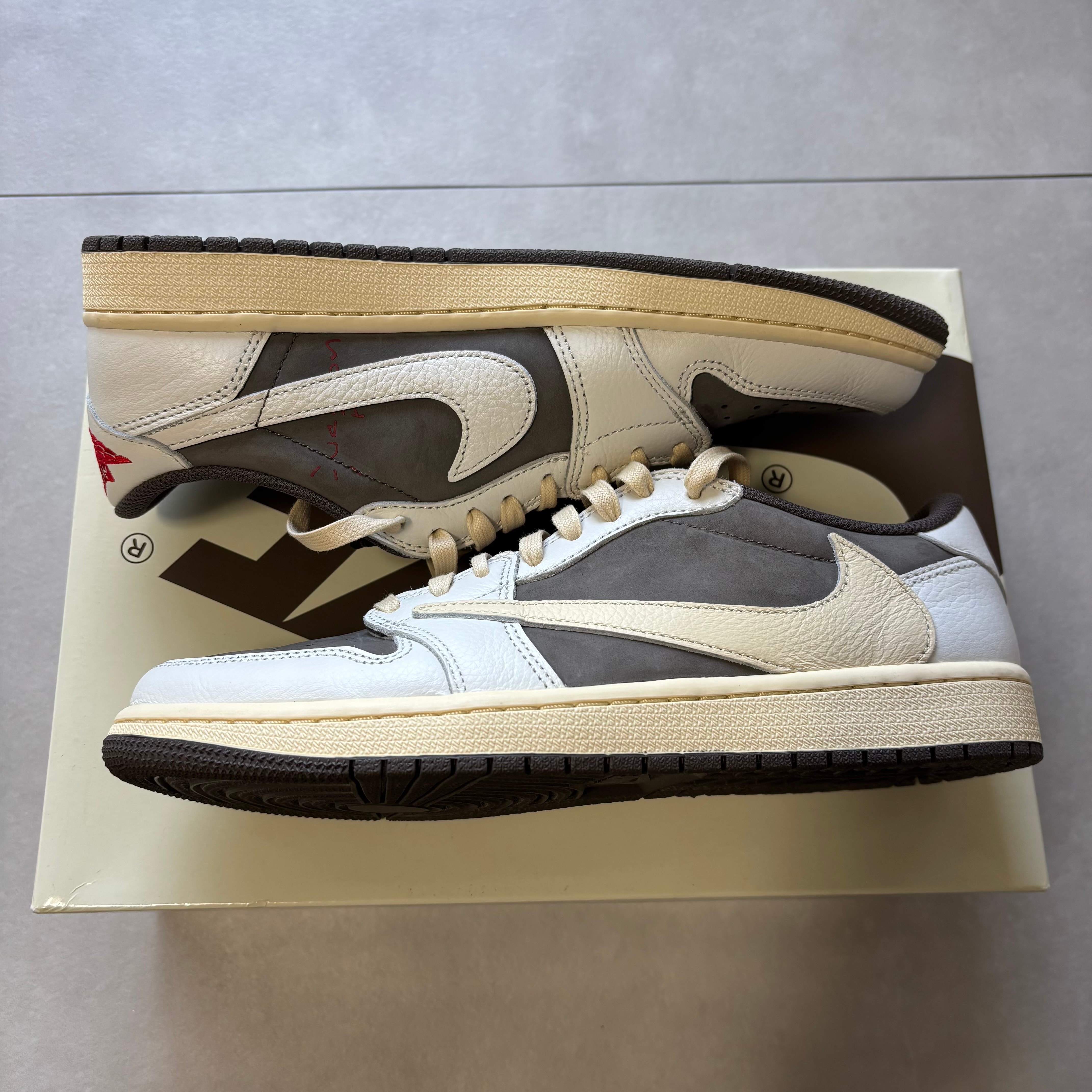Travis Scott × Nike Air Jordan 1 Low OG SP "Reverse Mocha/Sail and Ridgerock"