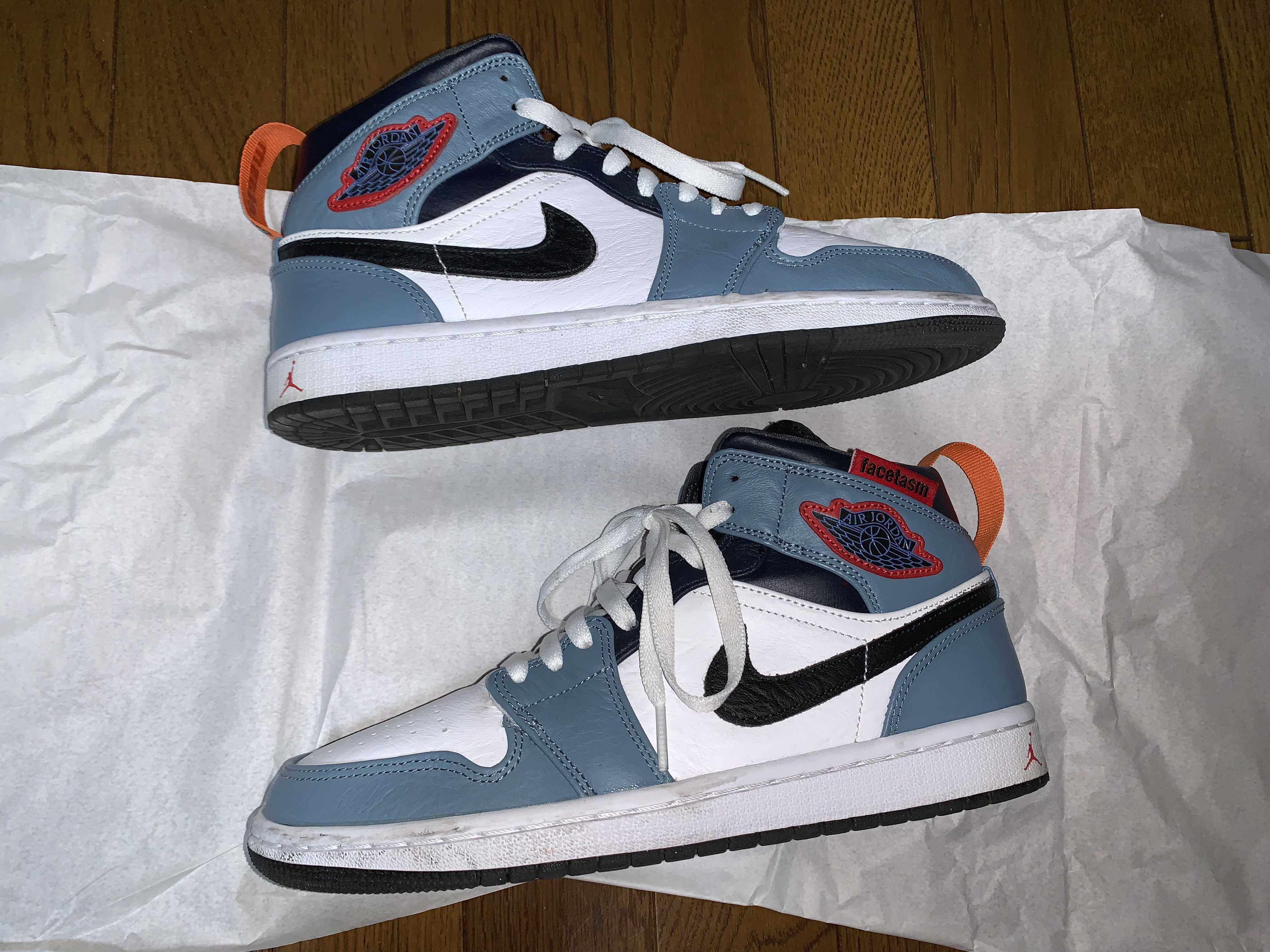 FACETASM × Nike Air Jordan 1 Mid "White/Navy"