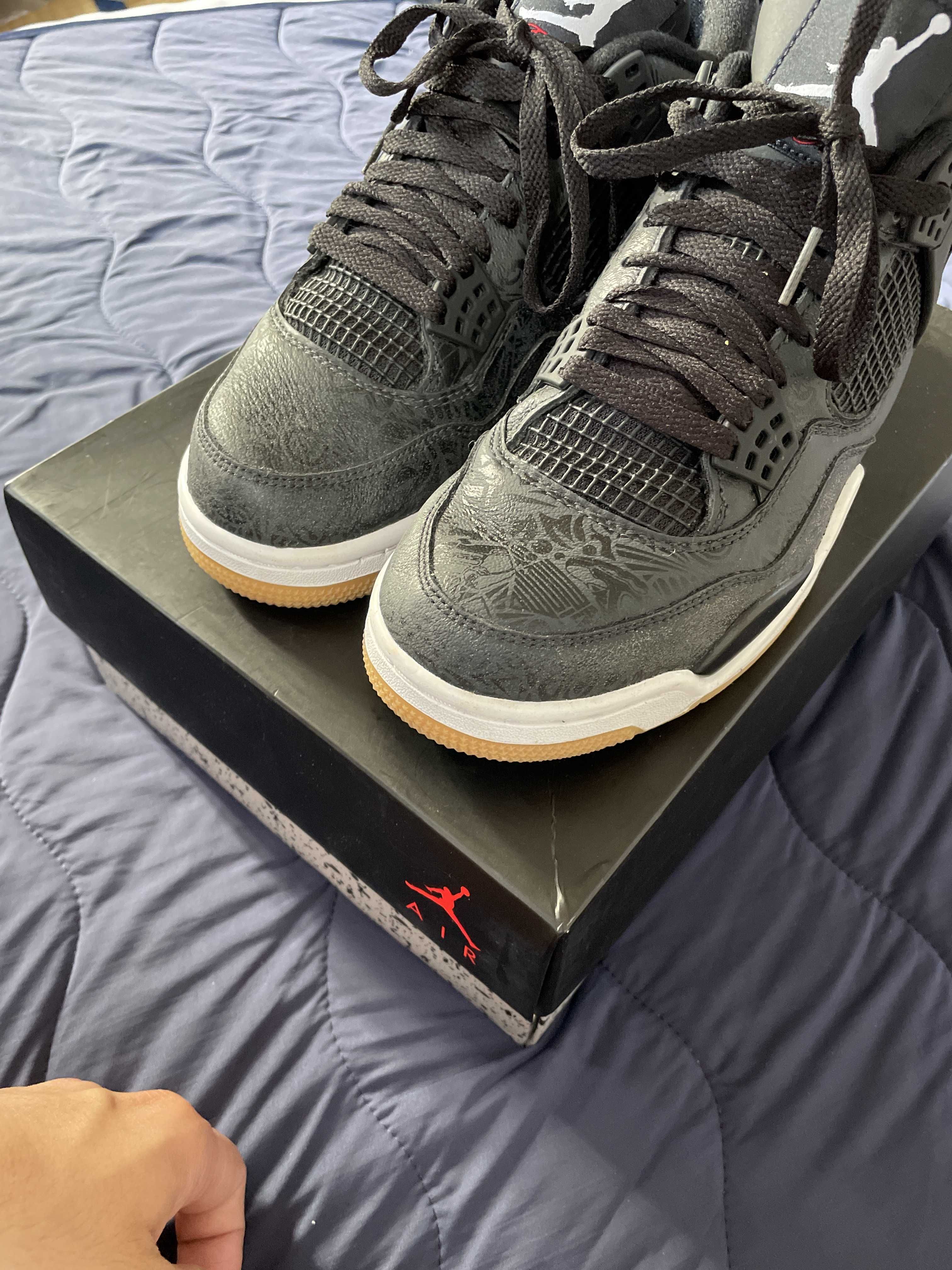 Nike Air Jordan 4 Retro "Laser Black/Gum"