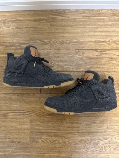 Nike × Levi's Air Jordan 4 "Black Denim" (Tag: LEVIS®)