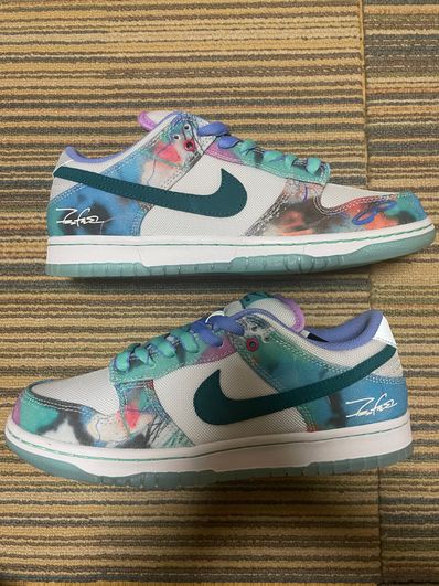 Futura × Nike SB Dunk Low "White and Geode Teal"