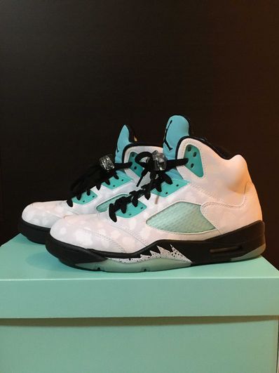 Nike Air Jordan 5 "White/Black/Island Green"