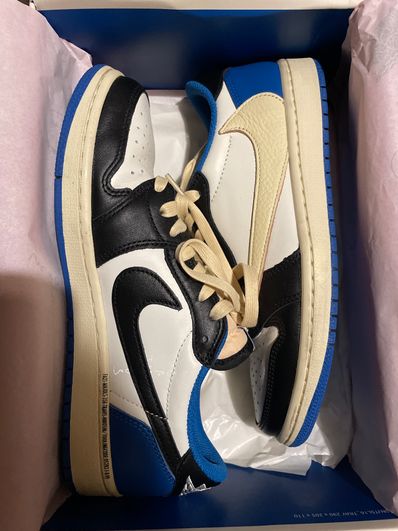 Travis Scott × fragment design × Nike Air Jordan 1 Low OG SP "Military Blue"