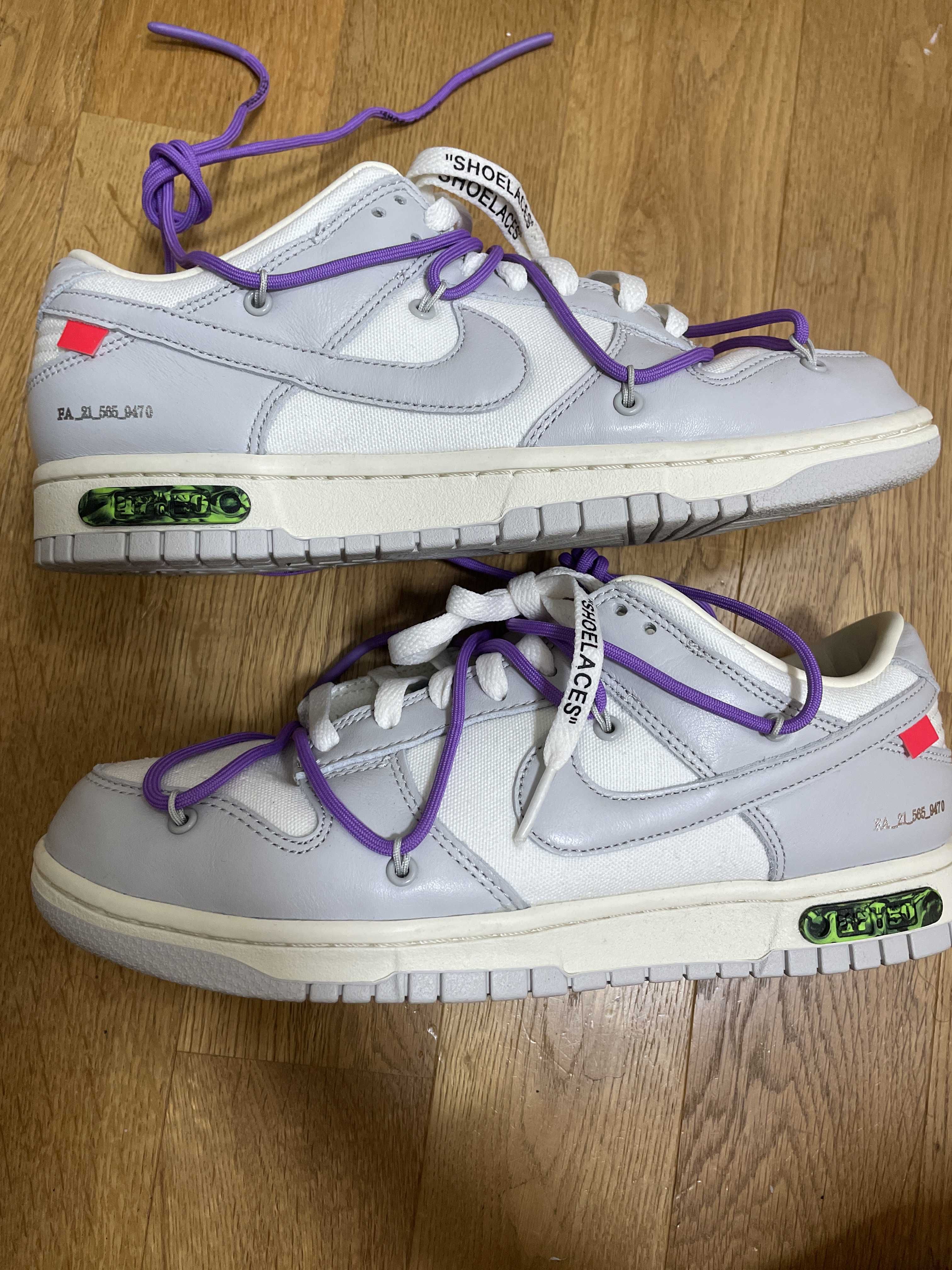 Off-White × Nike Dunk Low "Sail/Neutral Gray"
