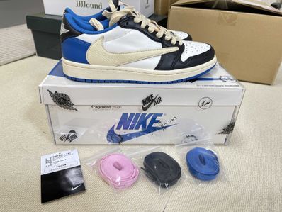 Travis Scott × fragment design × Nike Air Jordan 1 Low OG SP "Military Blue"