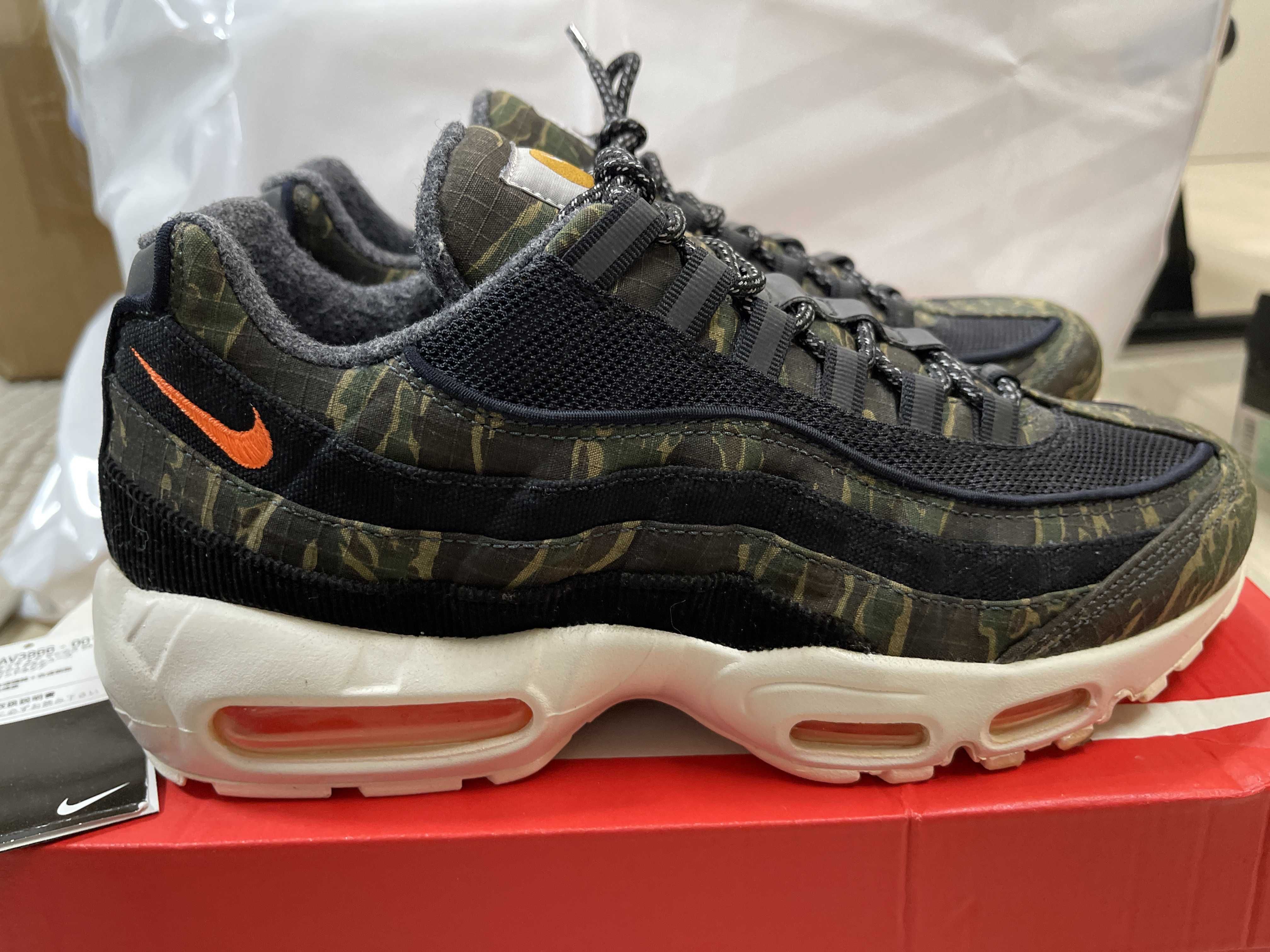 Carharte WIP × Nike Air Max 95 "Black/Sail/Total Orange"