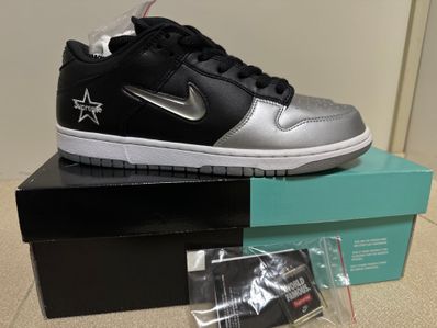 Supreme × Nike Dunk Low "Metallic Silver/Black"