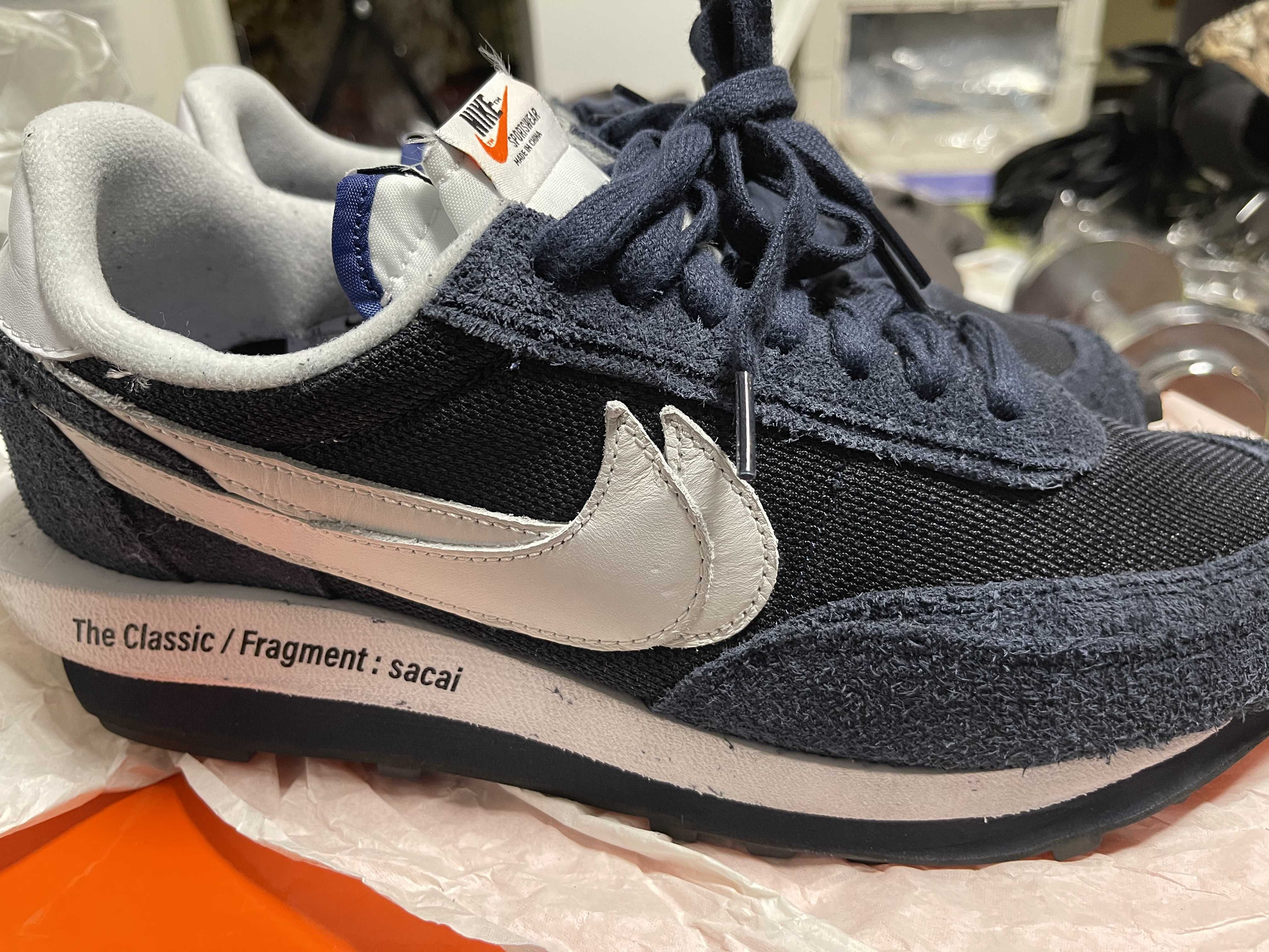 Fragment × sacai × Nike LD Waffle "Blackended Blue"