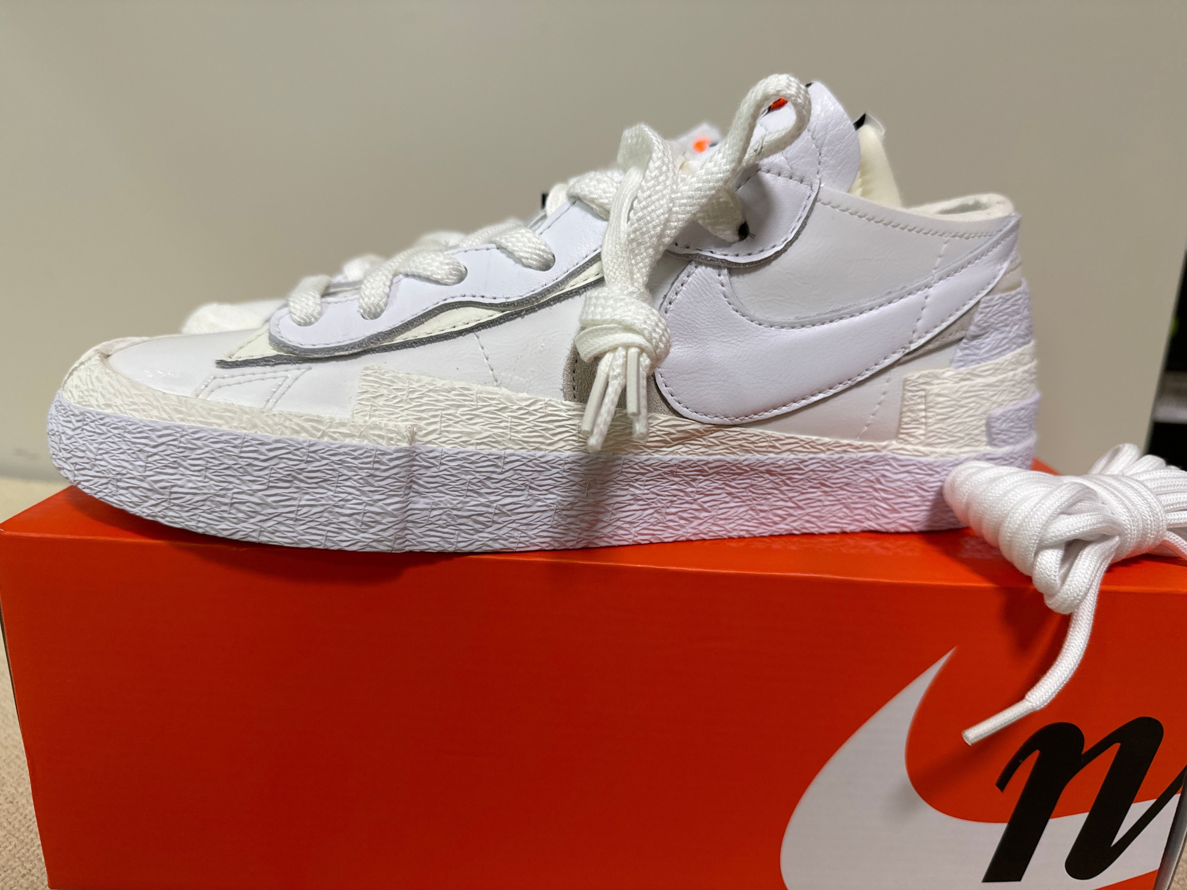 sacai × Nike Blazer Low "White Patent Leather"