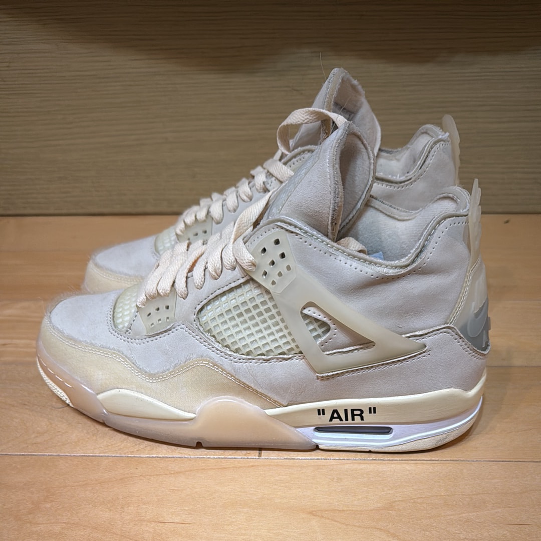 オフホワイト × ナイキ ウィメンズ エアジョーダン4 SP "セイル"