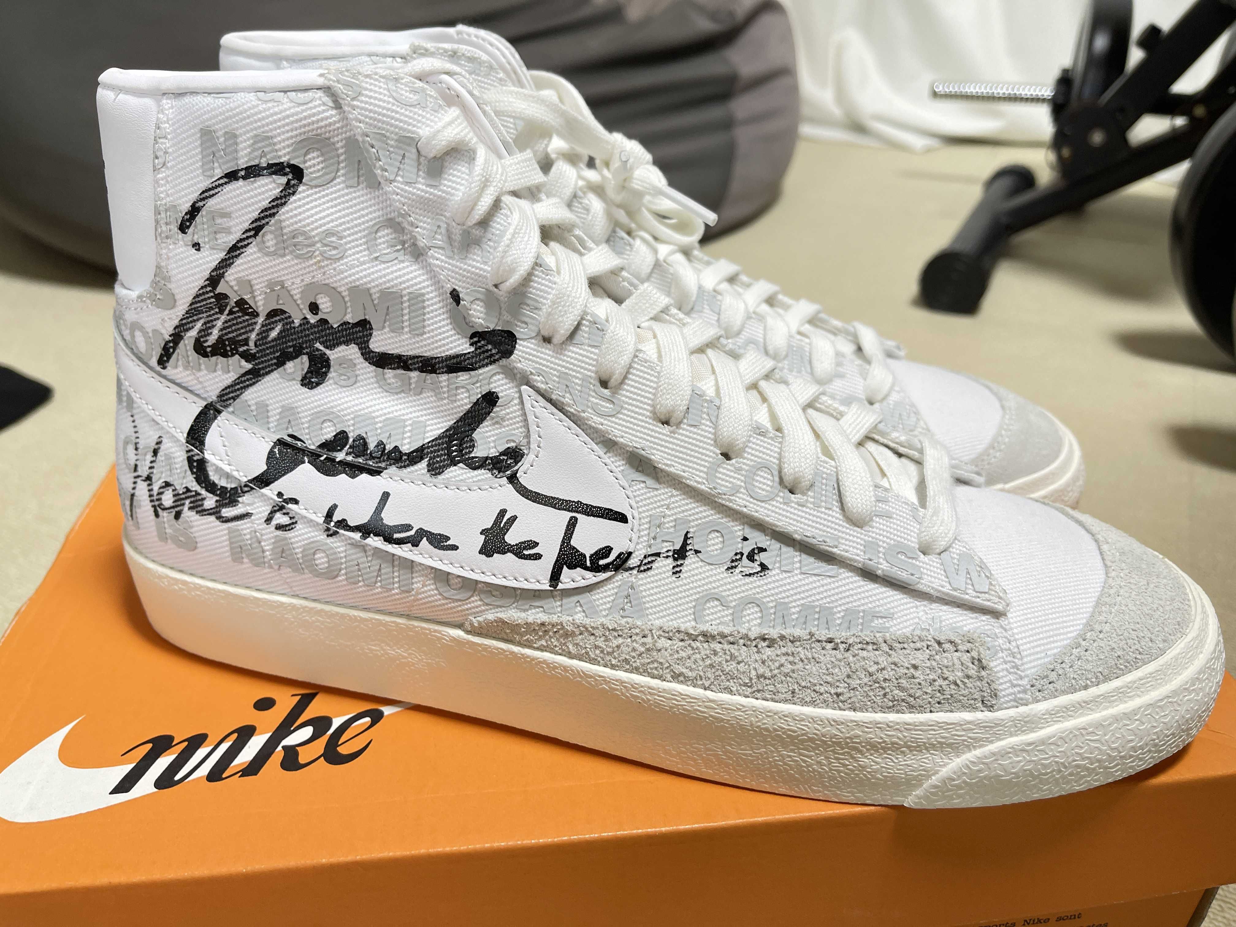 NAOMI OSAKA × COMME des GARCONS HOMME × NIKE BLAZER MID VNTG '77 "WHITE"