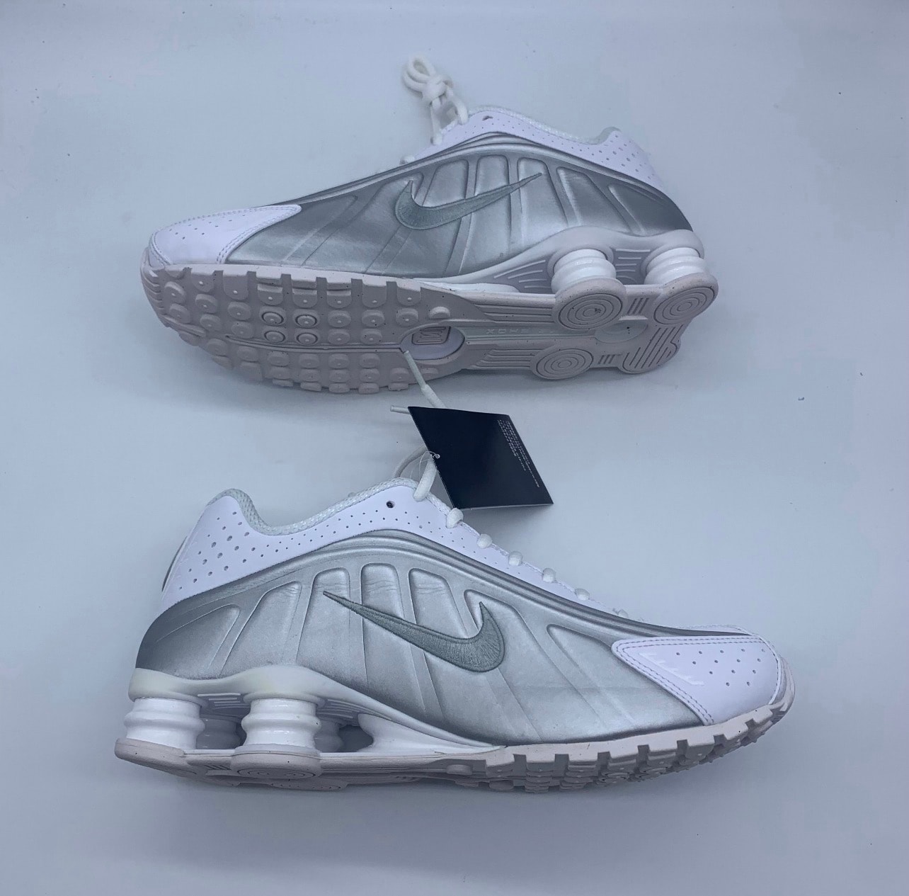 Nike Shox R4 "White/Metallic Silver/White"