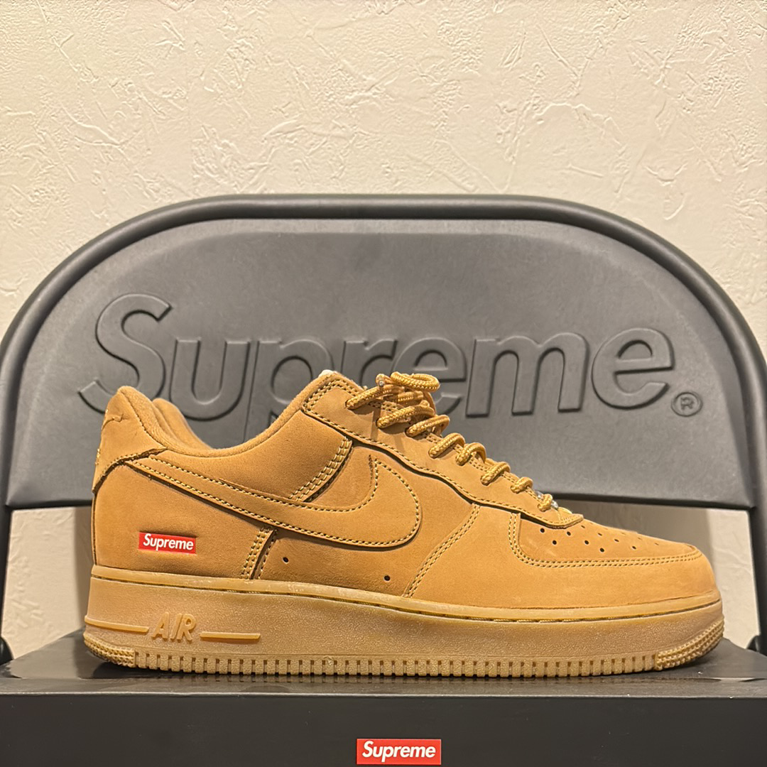 Supreme × Nike Air Force 1 Low "Flax/Wheat"