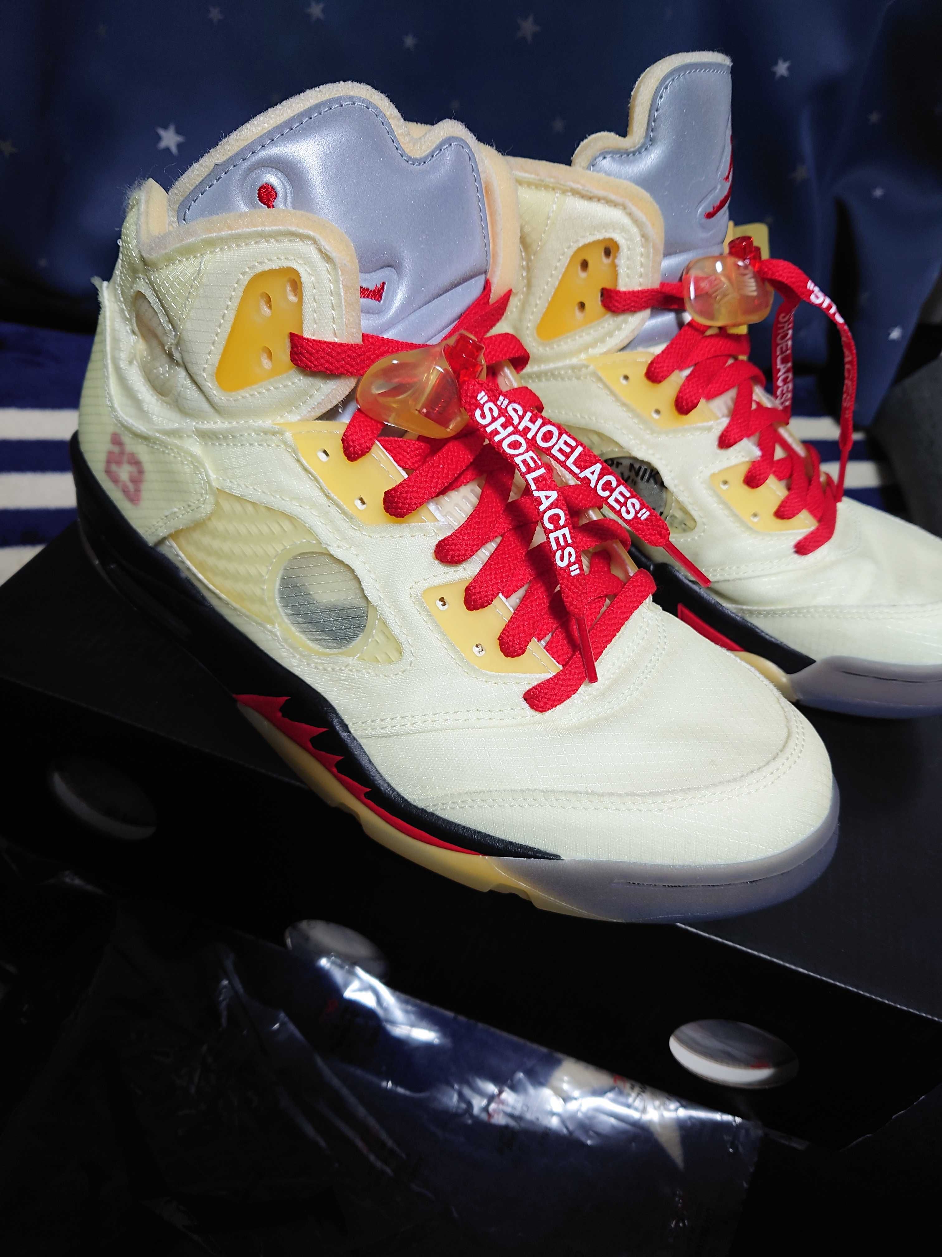 Off-White × Nike Air Jordan 5 "Sail"  