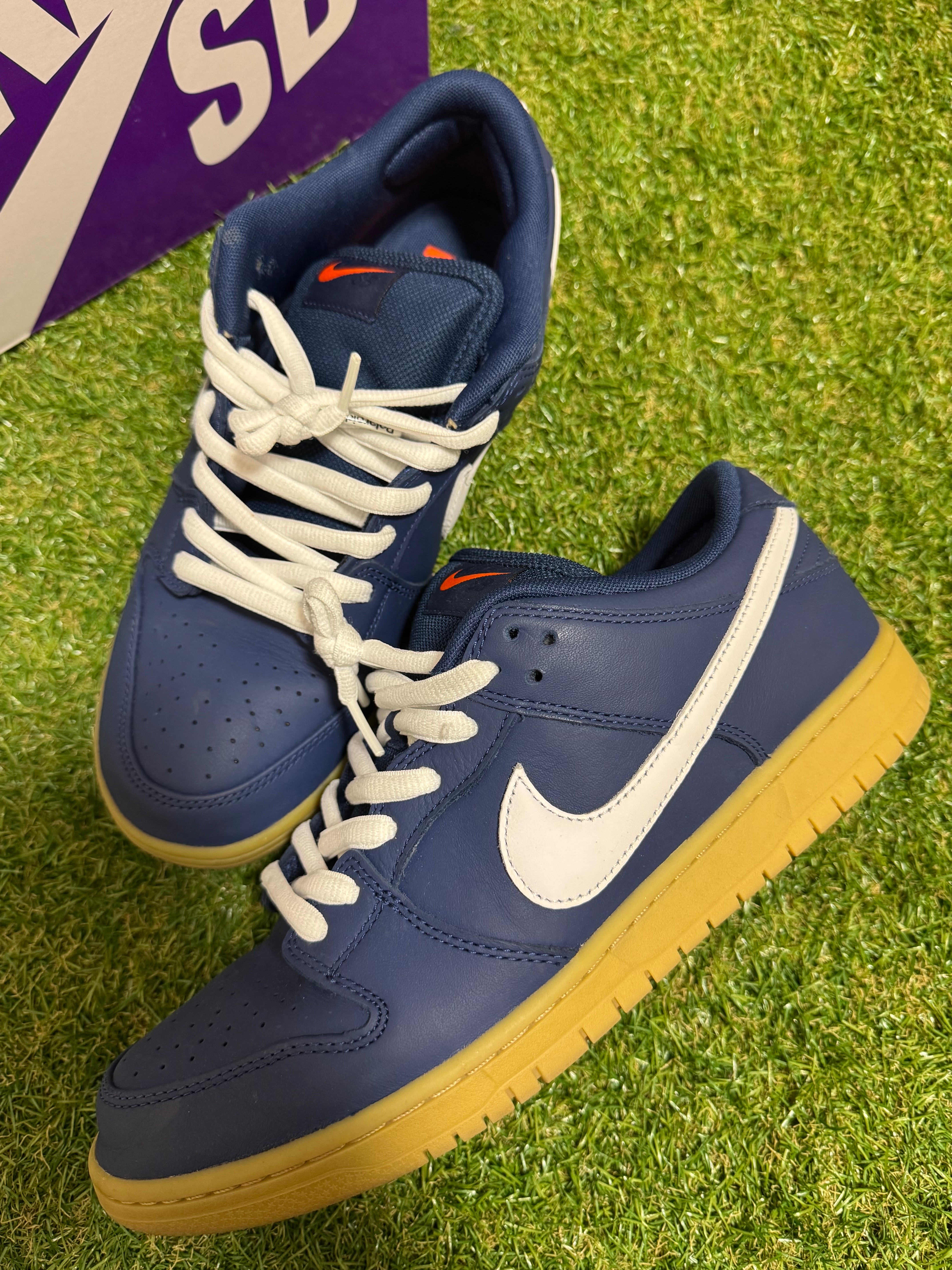 Nike SB Dunk Low Pro ISO Orange Label "Navy Gum"
