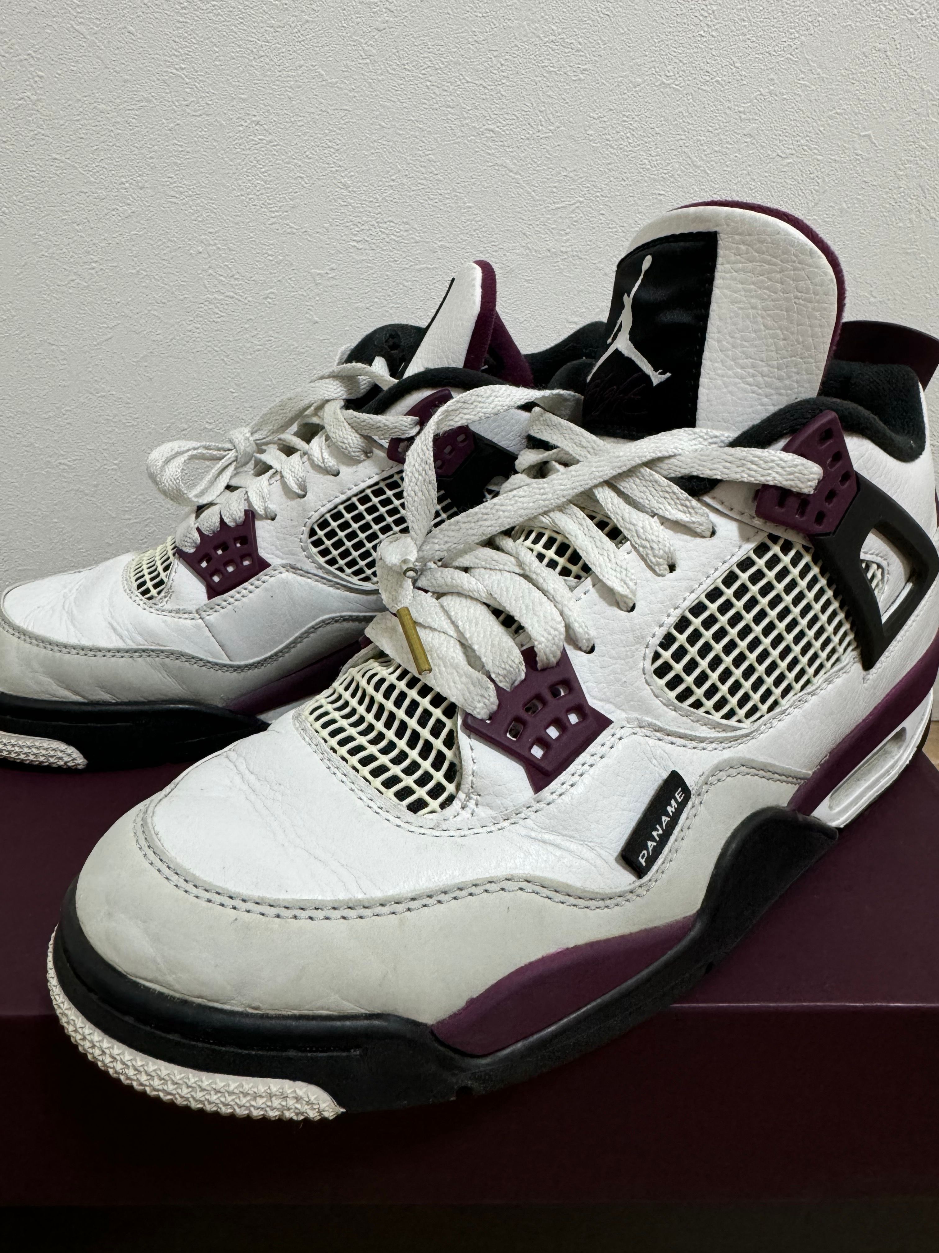 Paris Saint Germain ×Nike Air Jordan 4 Retro "White/Bordeaux/Neutral Gray"
