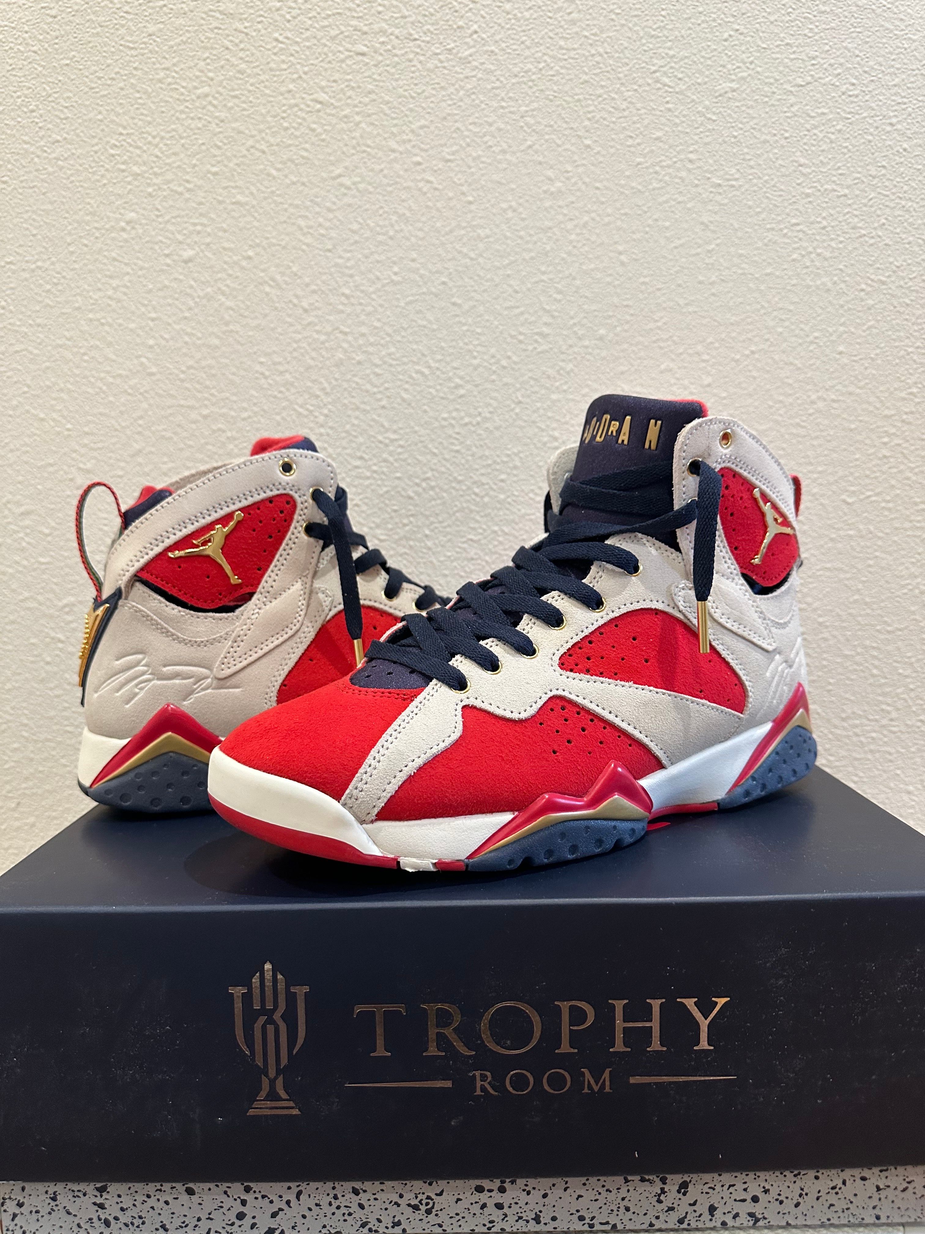 Trophy Room × Nike Air Jordan 7 "True Red and Obsidian"