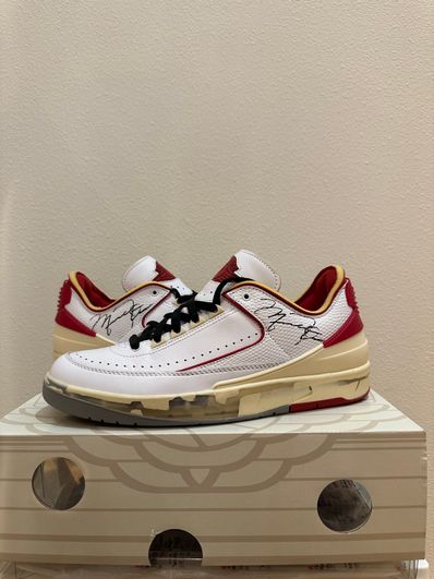 Off-White × Nike Air Jordan 2 Low "White and Varsity Red"